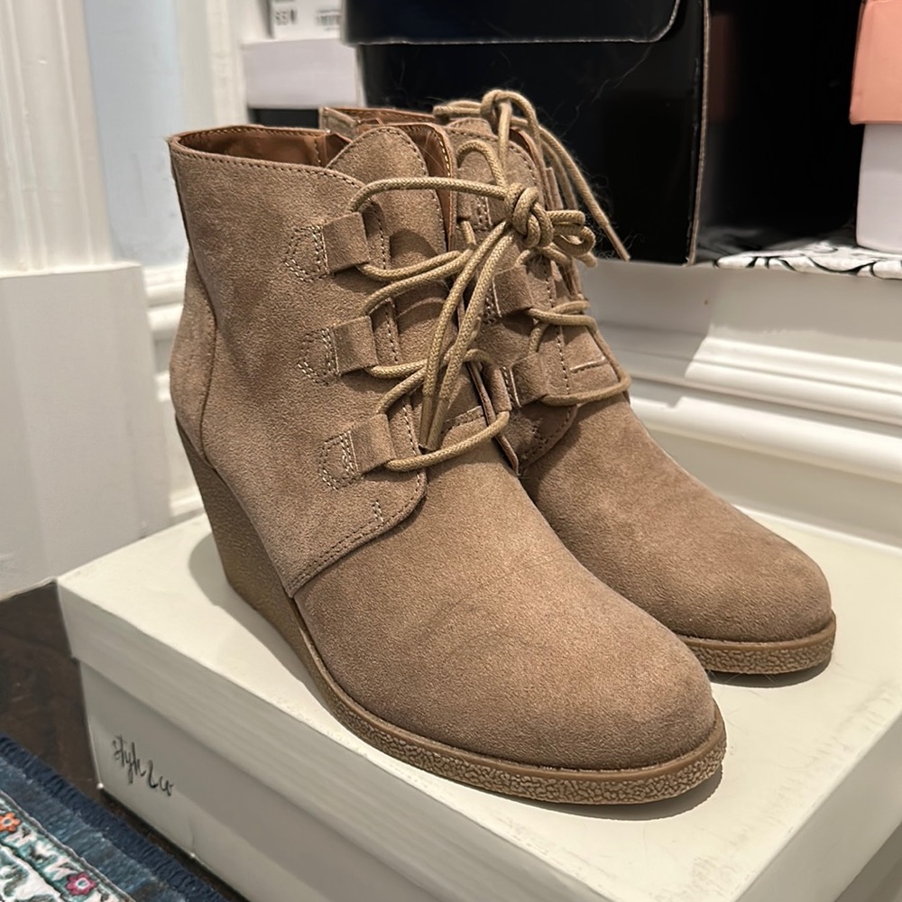Style & Co Taupe Booties